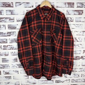 Dixxon Life of Agony Men's Flannel Shirt Size 3X Black Red‎ Plaid Street Wear